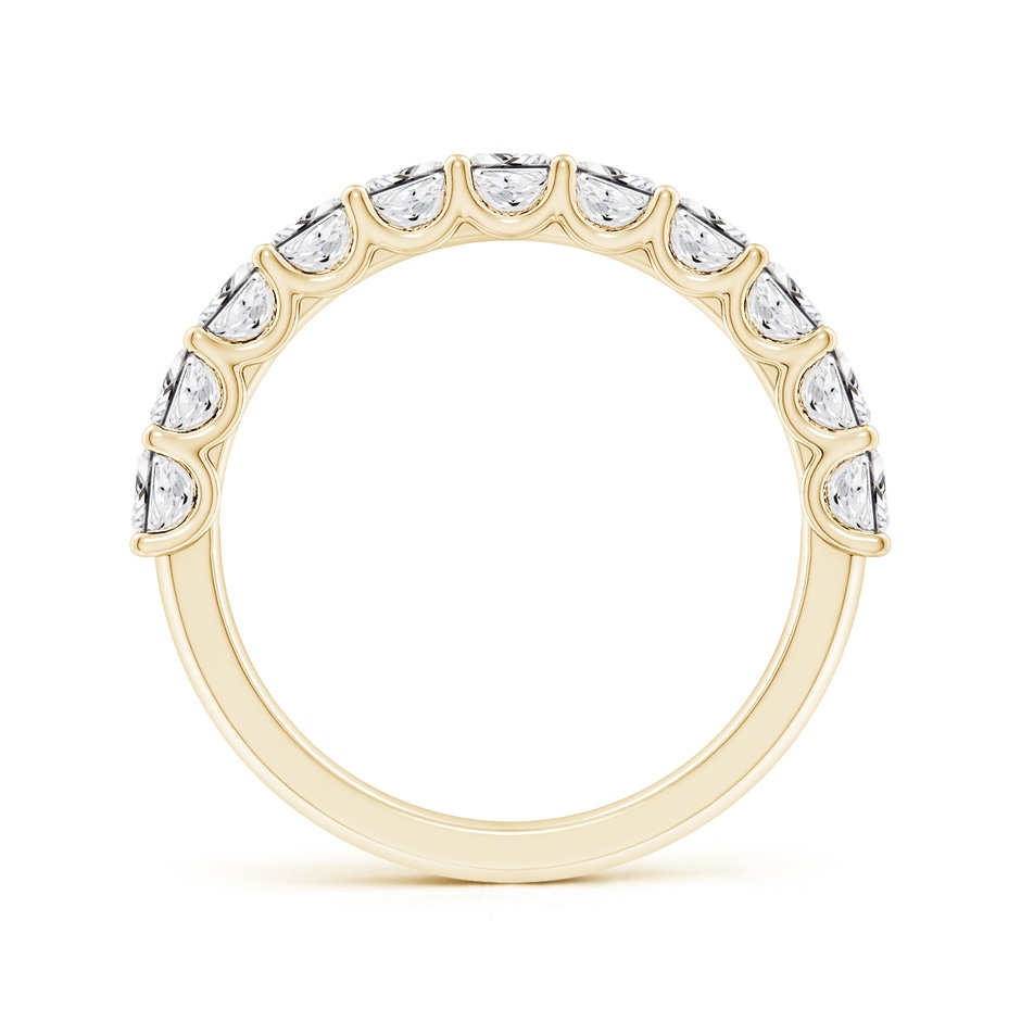 3mm HSI2 Shared Prong-Set Princess-Cut Diamond Half Eternity Wedding Band in Yellow Gold side 199