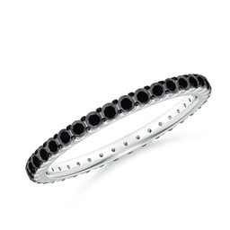 Eternity Platinum Enhanced Black Diamond Rings