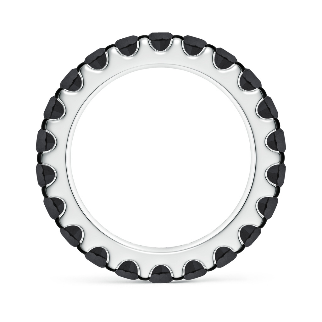 3.3mm AA Prong Set Round Black Diamond Eternity Wedding Band in 75 White Gold - side_1