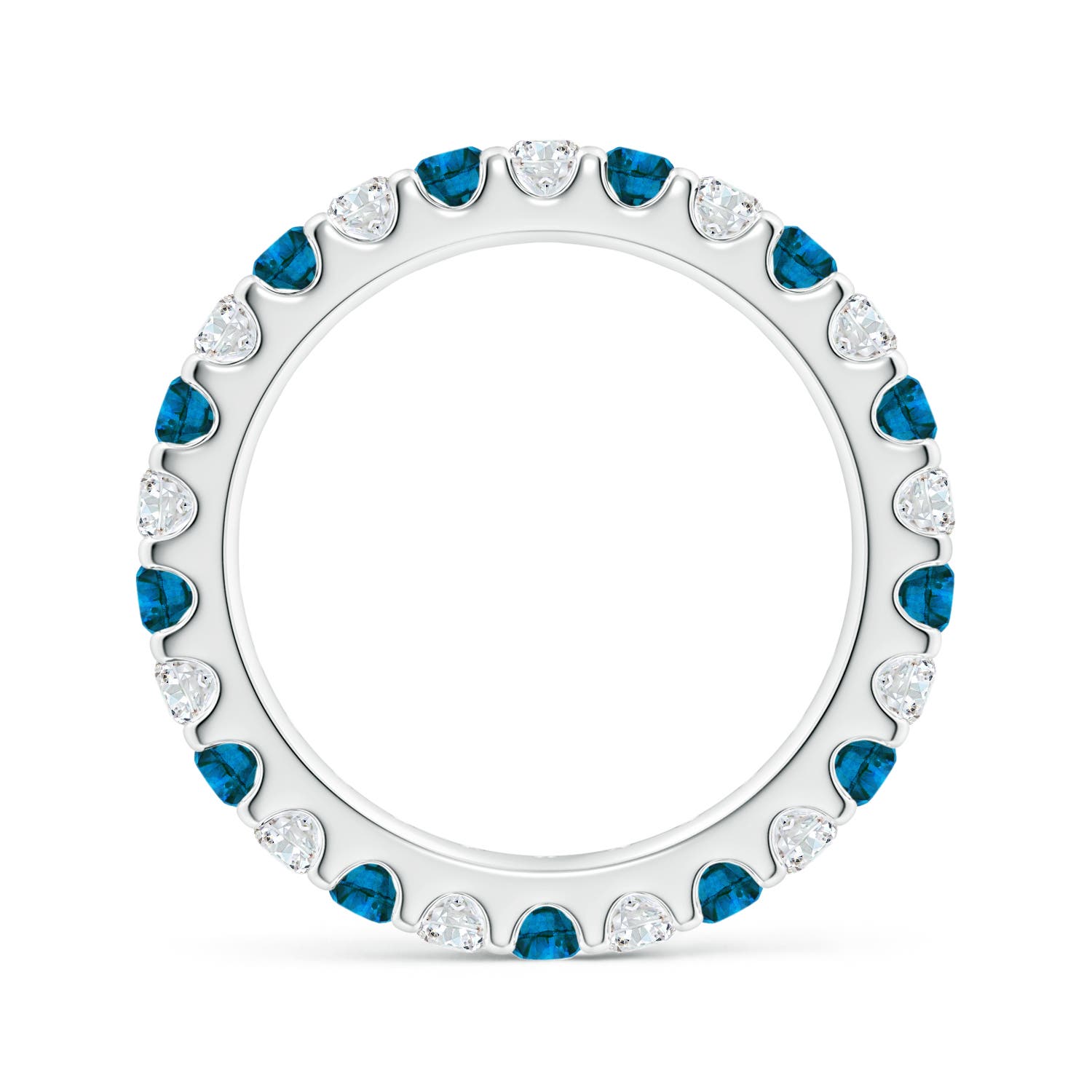 Blue diamond deals eternity rings