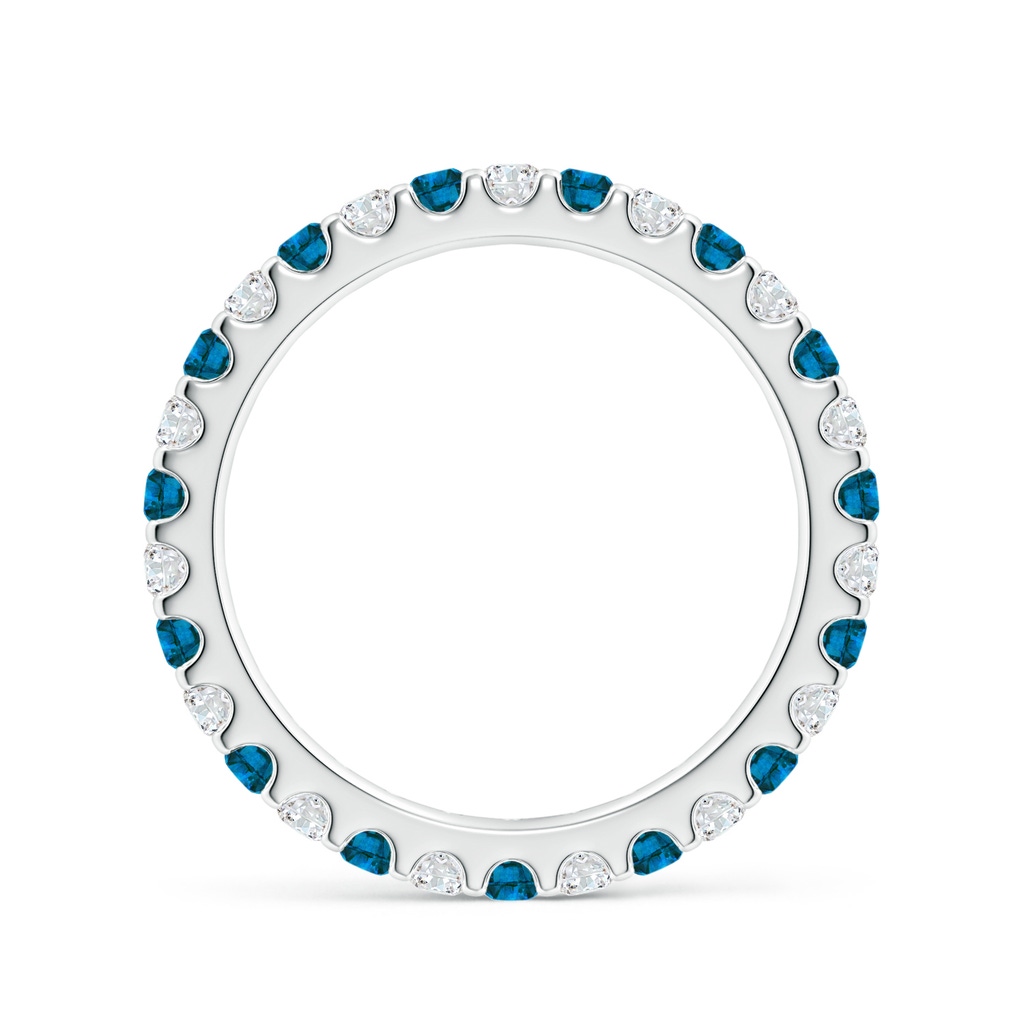 2mm AAA Shared Prong-Set White and Blue Diamond Eternity Band in 60 White Gold - side_1