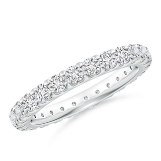 2.8mm HSI2 Shared Prong-Set Diamond Eternity Wedding Band for Her in 55 P950 Platinum