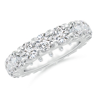 4.5mm HSI2 Shared Prong-Set Diamond Eternity Wedding Band for Her in 55 P950 Platinum