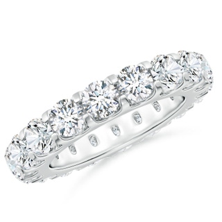 4mm GVS2 Shared Prong-Set Diamond Eternity Wedding Band for Her in 55 P950 Platinum