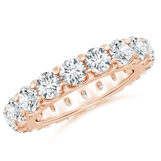 4mm GVS2 Shared Prong-Set Diamond Eternity Wedding Band for Her in 55 Rose Gold