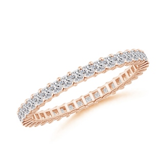 1.5mm IJI1I2 Shared Prong-Set Princess-Cut Diamond Eternity Band in 55 Rose Gold