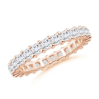 2.3mm GVS2 Shared Prong-Set Princess-Cut Diamond Eternity Band in 55 Rose Gold