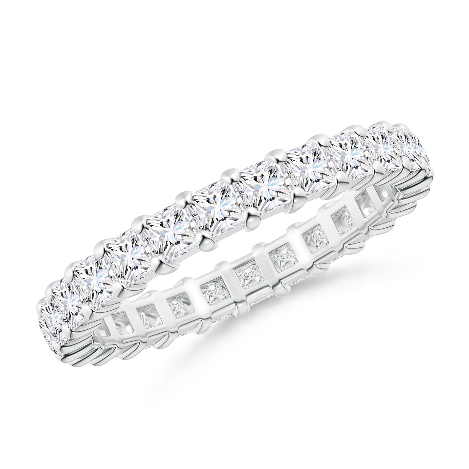 2.3mm GVS2 Shared Prong-Set Princess-Cut Diamond Eternity Band in 75 P950 Platinum