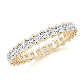 2.3mm HSI2 Shared Prong-Set Princess-Cut Diamond Eternity Band in 75 Yellow Gold