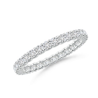 2mm HSI2 Prong Set Diamond Full Eternity Wedding Band in 65 White Gold