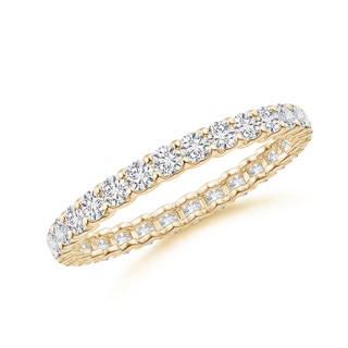 2mm HSI2 Prong Set Diamond Full Eternity Wedding Band in 75 Yellow Gold