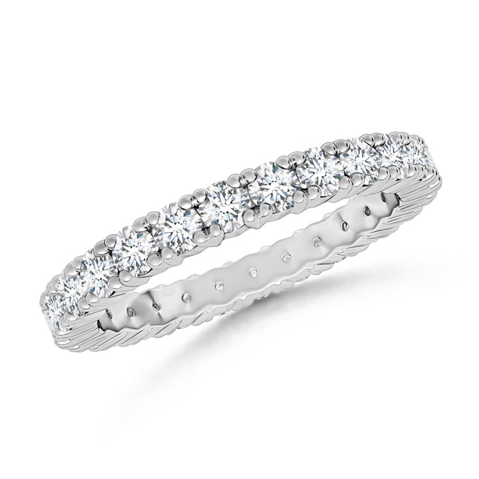 2.4mm GVS2 Round Diamond Full Eternity Wedding Band in 65 White Gold 