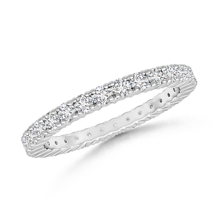 2mm HSI2 Round Diamond Full Eternity Wedding Band in 55 White Gold 