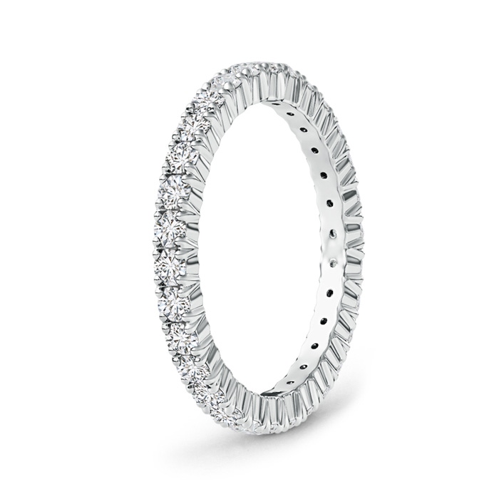 2mm HSI2 Round Diamond Full Eternity Wedding Band in 55 White Gold side-1