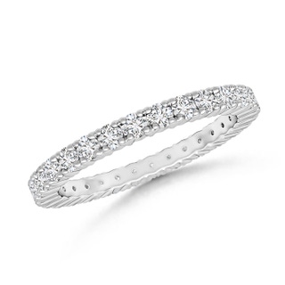 2mm HSI2 Round Diamond Full Eternity Wedding Band in 75 White Gold