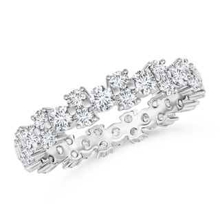 2.4mm GVS2 Garland Round Diamond Eternity Wedding Band in 55 P950 Platinum