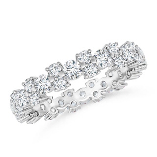 2.6mm GVS2 Garland Round Diamond Eternity Wedding Band in 55 P950 Platinum