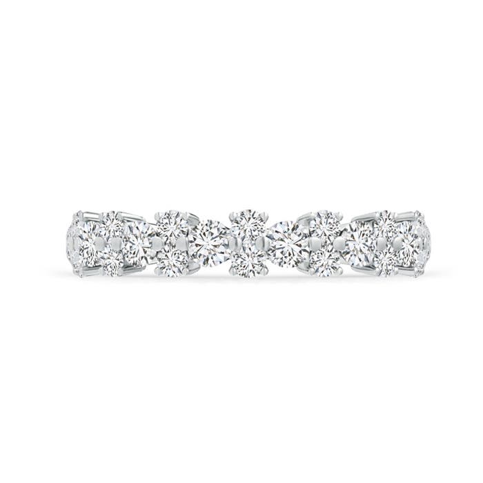 2.6mm HSI2 Garland Round Diamond Eternity Wedding Band in 55 White Gold