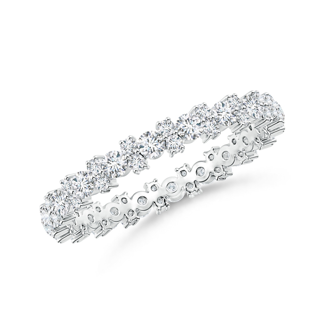 2mm GVS2 Garland Round Diamond Eternity Wedding Band in 65 White Gold