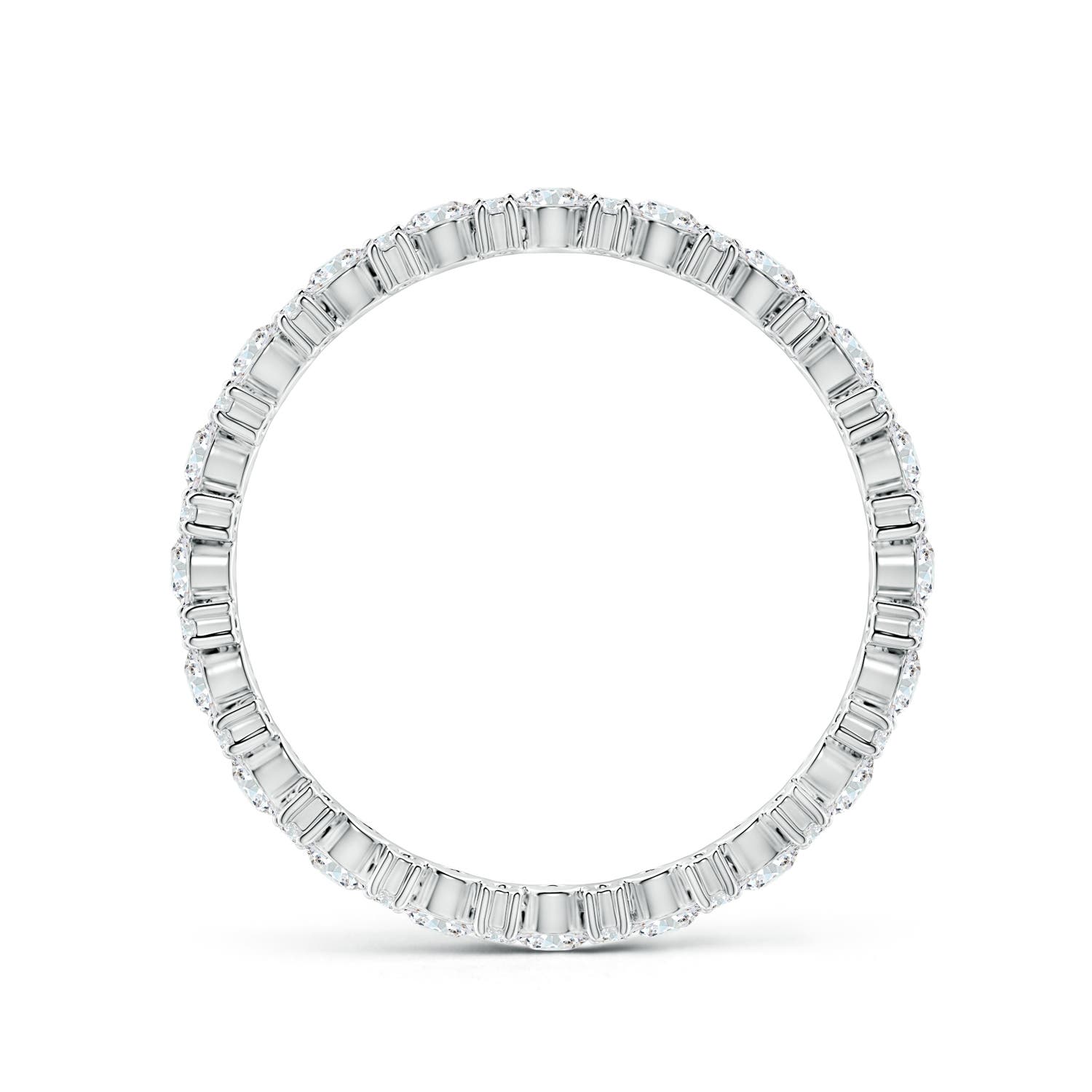 2mm GVS2 Garland Round Diamond Eternity Wedding Band in 65 White Gold - side 1