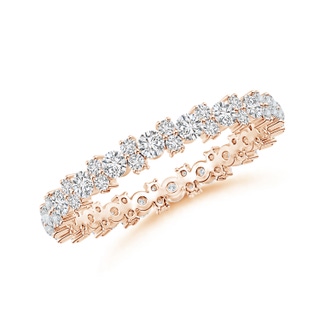 2mm HSI2 Garland Round Diamond Eternity Wedding Band in 55 9K Rose Gold