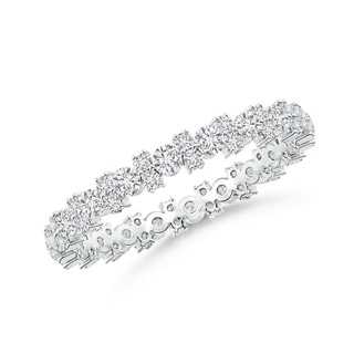 2mm HSI2 Garland Round Diamond Eternity Wedding Band in 55 P950 Platinum