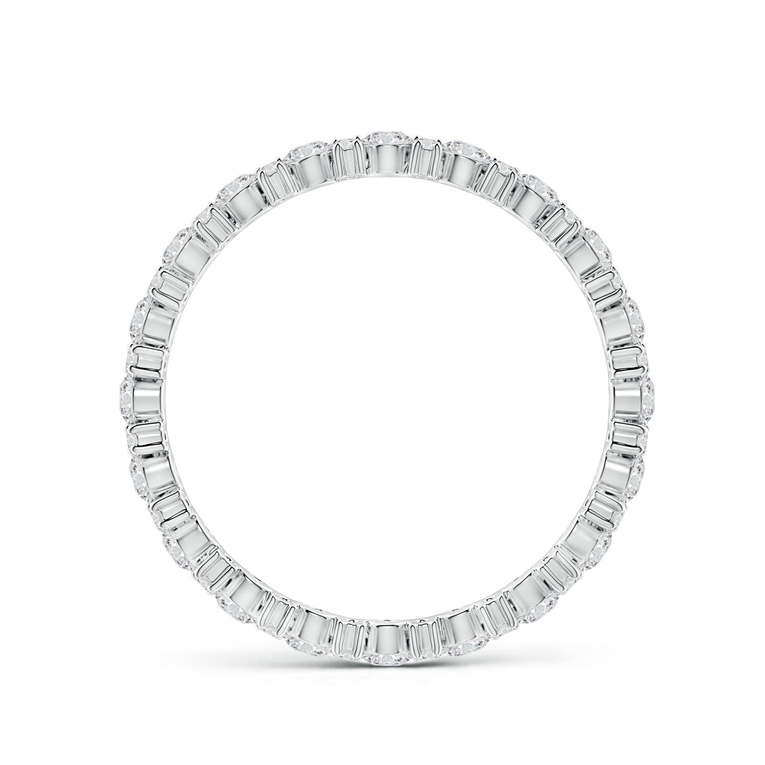 2mm HSI2 Garland Round Diamond Eternity Wedding Band in 60 P950 Platinum - side 1