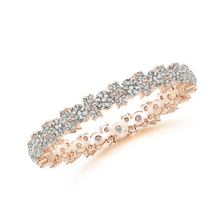 2mm KI3 Garland Round Diamond Eternity Wedding Band in 55 Rose Gold