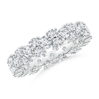 3mm GVS2 Garland Round Diamond Eternity Wedding Band in 65 P950 Platinum