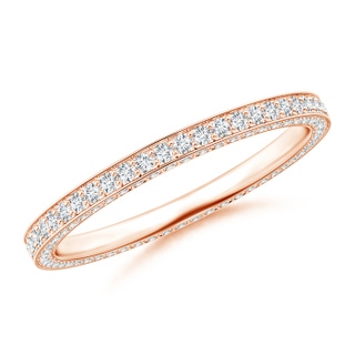 1.1mm GVS2 Trio Pavé Diamond Eternity Wedding Band in 55 Rose Gold