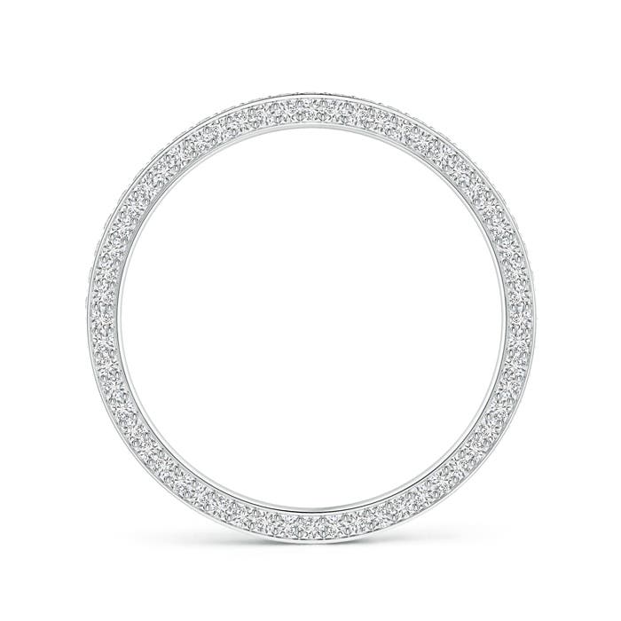 1.1mm HSI2 Trio Pavé Diamond Eternity Wedding Band in 55 White Gold - side 1
