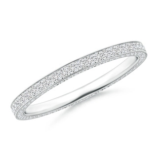 1.1mm HSI2 Trio Pavé Diamond Eternity Wedding Band in 65 White Gold