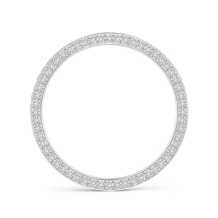 1.1mm HSI2 Trio Pavé Diamond Eternity Wedding Band in 75 White Gold Side-1