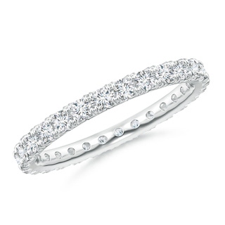 2mm GVS2 Fishtail-Set Diamond Eternity Wedding Band in 65 P950 Platinum