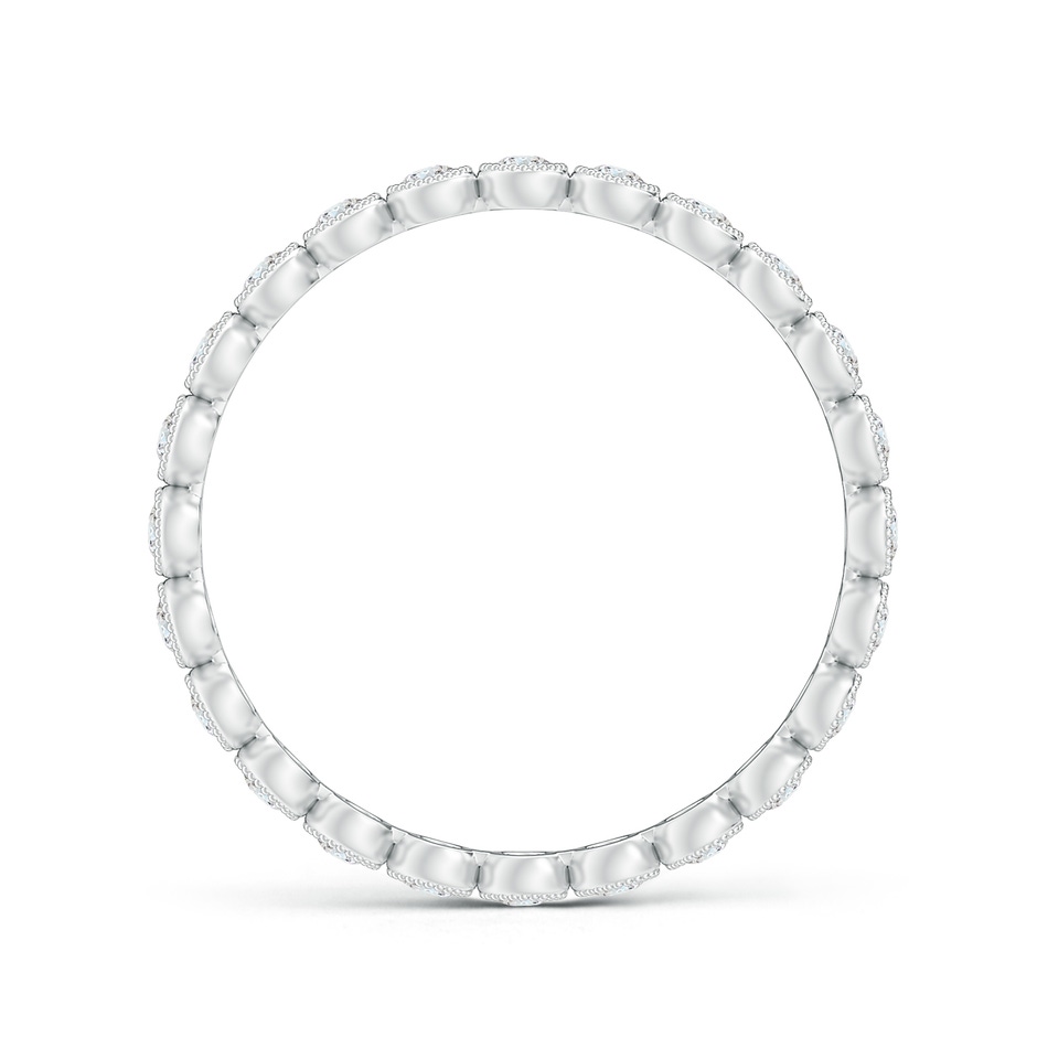 1.4mm GVS2 Milgrain Bezel-Set Diamond Eternity Wedding Band in 55 White Gold side-1