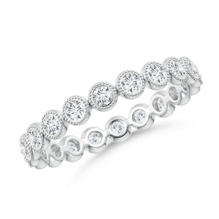 1.8mm GVS2 Milgrain Bezel-Set Diamond Eternity Wedding Band in 55 P950 Platinum