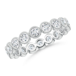 2.4mm GVS2 Milgrain Bezel-Set Diamond Eternity Wedding Band in 75 P950 Platinum