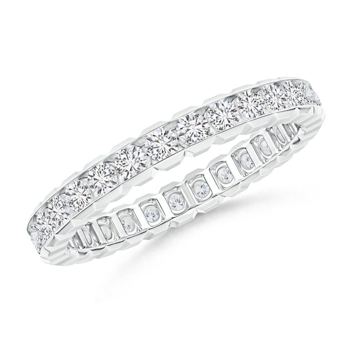 2mm HSI2 Box Set Diamond Eternity Wedding Band in 75 White Gold 