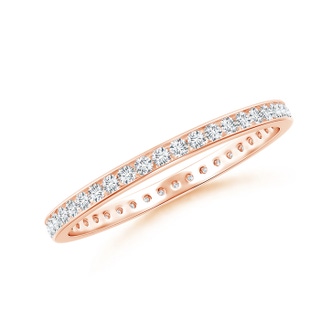 1.3mm GVS2 Channel-Set Diamond Eternity Wedding Band in 50 9K Rose Gold