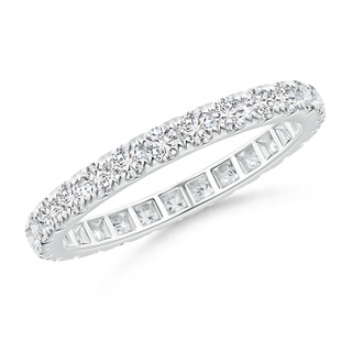 2mm HSI2 U Pavé-Set Diamond Eternity Wedding Band in 70 White Gold