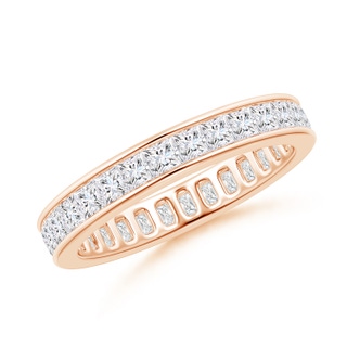 2mm GVS2 Channel Set Princess-Cut Diamond Eternity Band in 50 10K Rose Gold