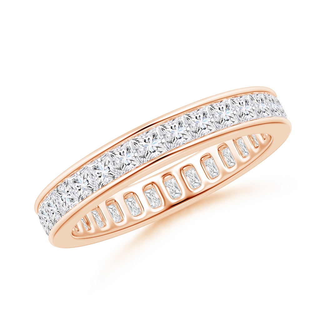 2mm GVS2 Channel Set Princess-Cut Diamond Eternity Band in 75 Rose Gold 