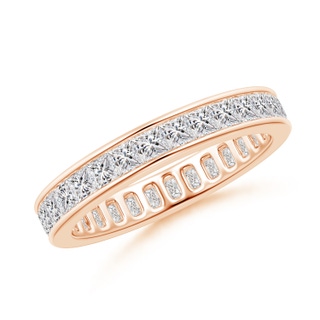 2mm IJI1I2 Channel Set Princess-Cut Diamond Eternity Band in 50 10K Rose Gold