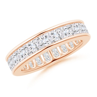 3mm GVS2 Channel Set Princess-Cut Diamond Eternity Band in 75 Rose Gold