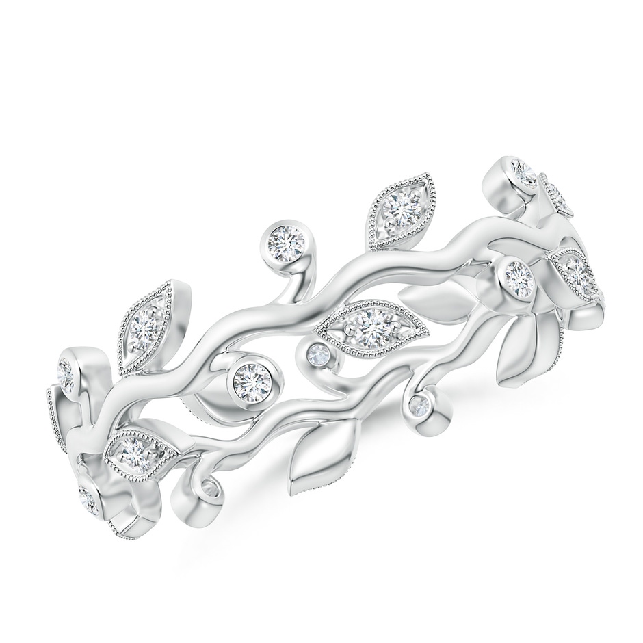 1.3mm GVS2 Diamond Vine and Leaf Eternity Band in 55 White Gold 