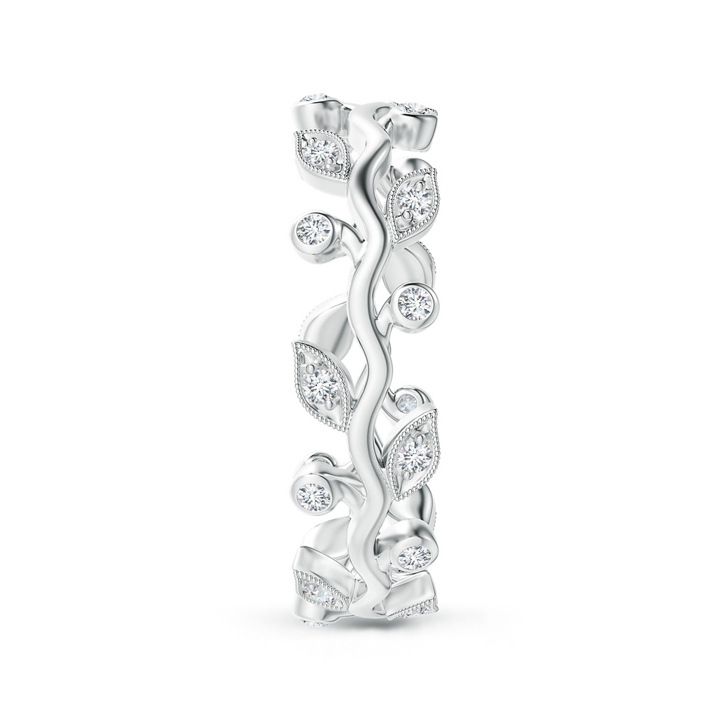 1.3mm GVS2 Diamond Vine and Leaf Eternity Band in 55 White Gold Side-2