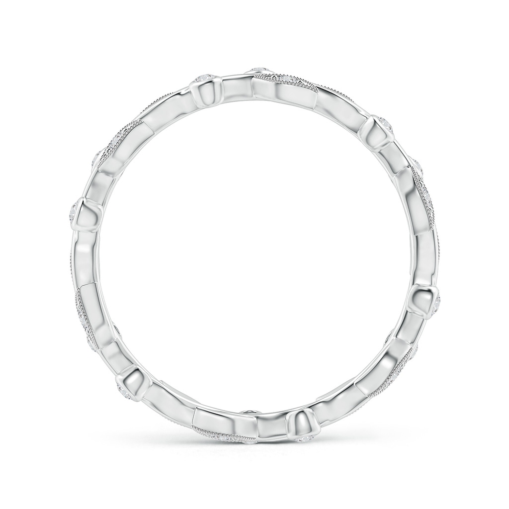 1.3mm HSI2 Diamond Vine and Leaf Eternity Band in 70 White Gold Side-1