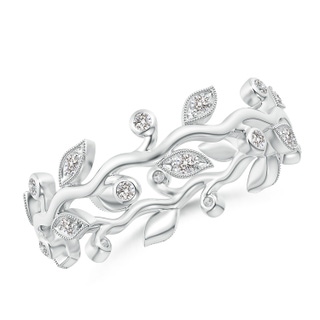 1.3mm IJI1I2 Diamond Vine and Leaf Eternity Band in 55 9K White Gold