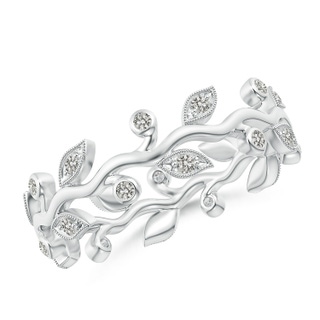 1.3mm KI3 Diamond Vine and Leaf Eternity Band in 55 9K White Gold