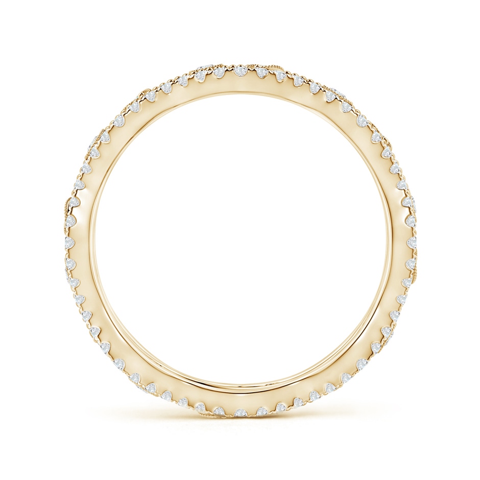 1.5mm GVS2 Bezel-Set Diamond Vine and Leaf Eternity Band in 60 Yellow Gold side-1